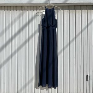 BHLDN Cayenne navy blue sleeveless maxi gown